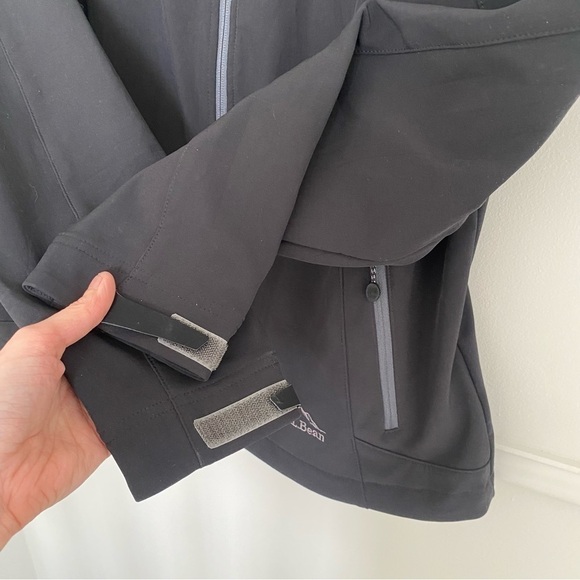 Ll Bean Black Zip Up Functional Waterproof Fleece Lined Jacket Large - Picture 4 of 8